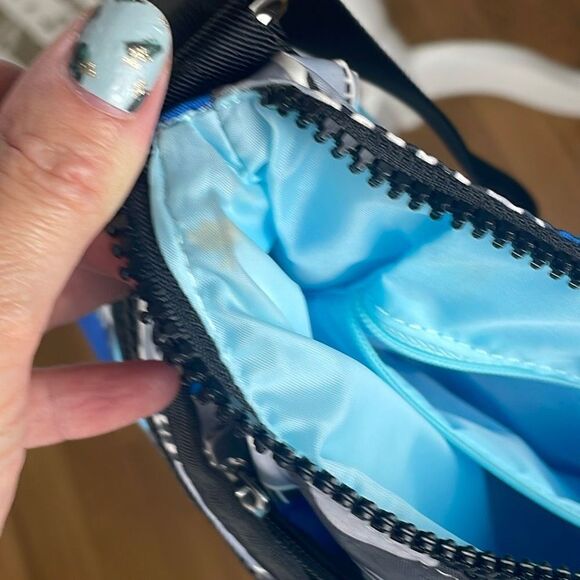 Brighton Dot Print Nylon Crossbody Bag Blue, Black, Gray, White - Picture 16 of 16